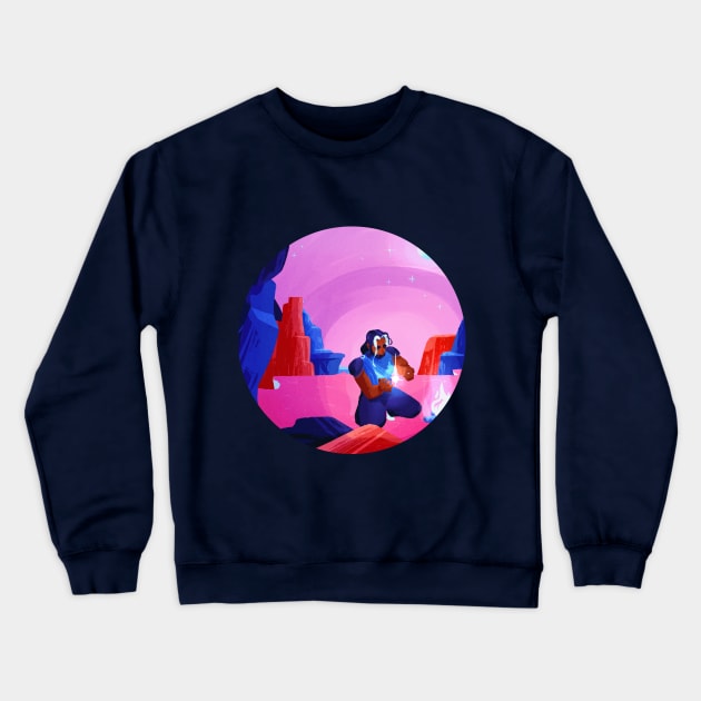 Stardust_RoundVersion Crewneck Sweatshirt by kjm.illustrations